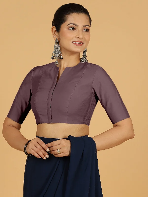 Simar x Rozaana |  Saree Blouse in Purple Mauve