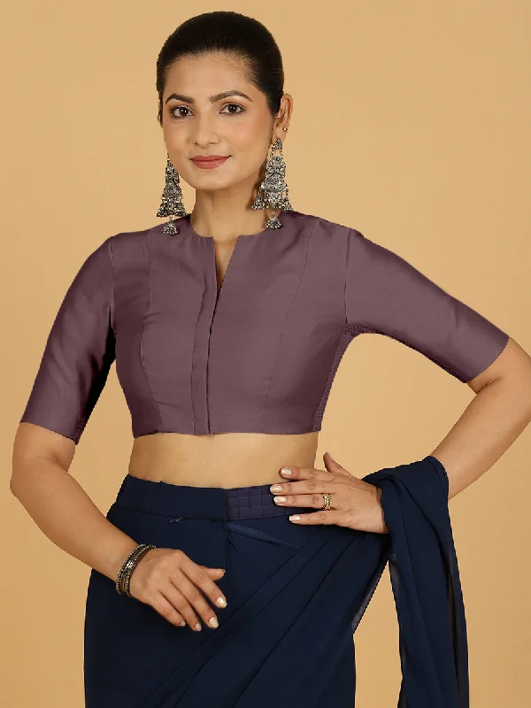 Simar x Rozaana |  Saree Blouse in Purple Mauve