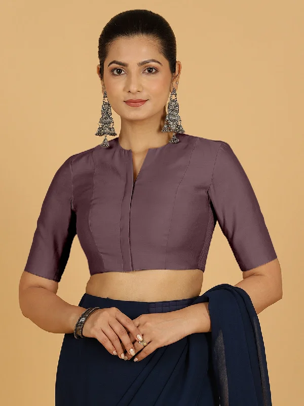 Simar x Rozaana |  Saree Blouse in Purple Mauve